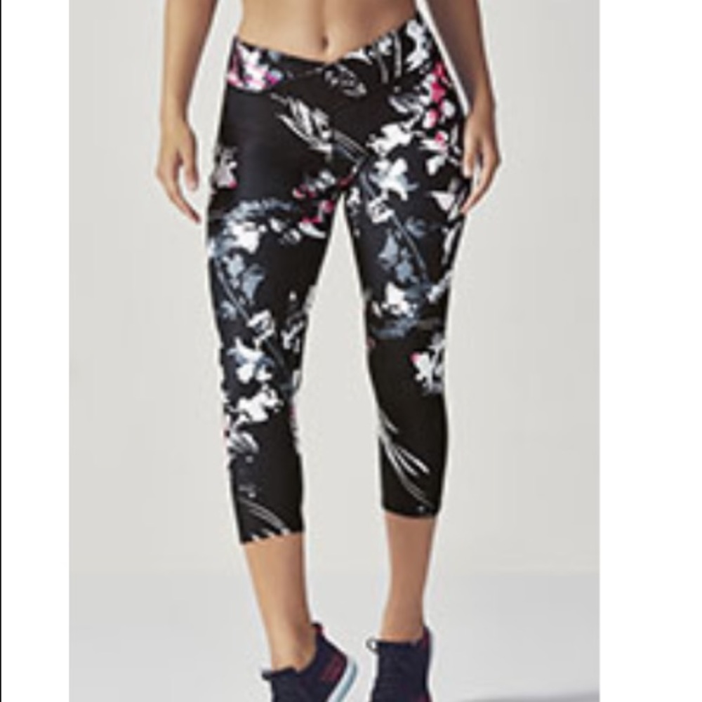 BOGO Black Fabletics Tropical Print Capris